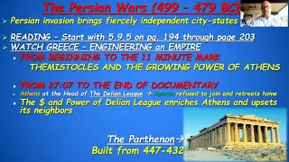 History 101 - Prof. Eagan Walks Through the Classical Greek Notes - Persian and Peloponnesian Wars