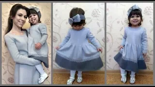 Платье для девочки спицами.Часть1/Dress for girls spokes. Part1