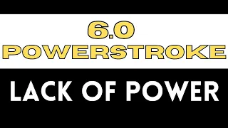6.0 POWERSTROKE LACK OF POWER P2262