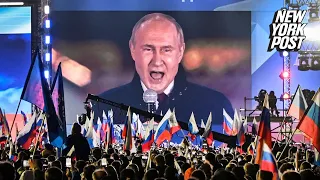 Videos reveal fake cheers added to Putin’s annexation celebration | New York Post