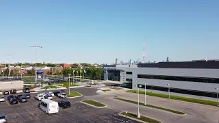 Welcome to DePaul College Prep.  DePaul College Prep building and grounds Chicago IL Drone View.