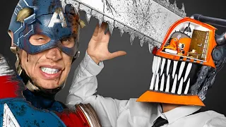 Super Helmets Makeover! How To Make Captain America, Chainsaw Man, and Venom Helmets!