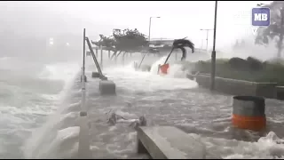 Hong Kong hit by Severe Typhoon Hato