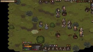 Battle Brothers: Battle against a brigand army (73 units)