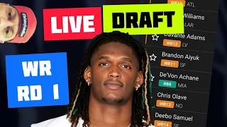 Live Fantasy Football Best Ball Mania Draft.. WR Round 1?