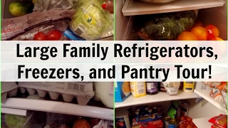Large Family Refrigerators, Big Freezers, and Pantry Tour! (Organized by the Kids, lol!)