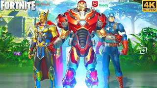 Avengers The Big Three Trios Match - Fortnite (4K 60FPS) #1 Victory Royale