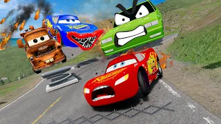 ⚠️Mcqueen in Trouble⚠️| Angry CHICK HICKS Zombie & MCQUEEN EATER 🆚 McQueen and MATER in BeamNG.Drive