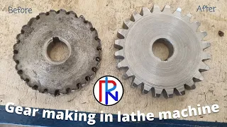 Gear making in lathe machine