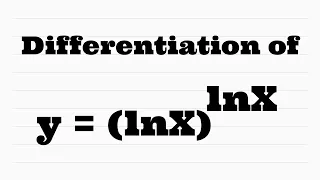 Derivative of Logarithmic Functions example  y=Inx ^ Inx #excellenceacademy #differentiation