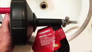 UNCLOGGNG a SINK DRAIN w/ HUSKY POWER DRUM AUGER