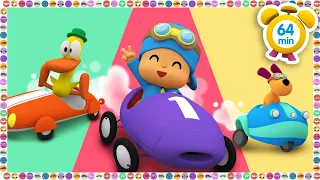 🚗 POCOYO DEUTSCH - Bunte Autos [ 64 minuten ] | CARTOONS und SERIEN für KINDER