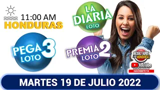 Sorteo 11 AM Resultado Loto Honduras, La Diaria, Pega 3, Premia 2, MARTES 19 DE JULIO 2022