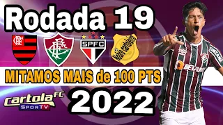 MITAMOSS MAIS DE 100 PTS ●DICAS CARTOLA FC 2022●RODADA 19 TIME FORTE PARA MITAR ESCALAÇÃO TOP