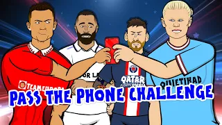 📲Football Pass The Phone Challenge📲(Feat Ronaldo Messi Neymar Mbappe and more)