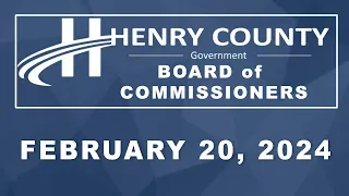 Board of Commissioners Meeting | February 20, 2024