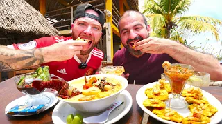 Nicaraguan PACIFIC SEAFOOD!! Levanta Muerto & Clam Ceviche in Las Peñitas, Nicaragua!!