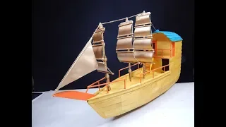 DIY Pirate ship from Popsicle Stick Part 2