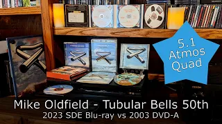 Mike Oldfield Tubular Bells 50th Anniversary Atmos Blu-ray vs 2003 5.1 DVD-Audio, plus other formats