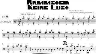 Rammstein - Keine Lust (Drum transcription) | Drumscribe!