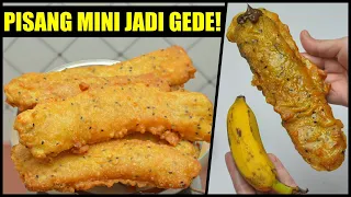 SEHARI LAKU 300 PCS! PISANG KECIL JADI PANJANG & KRIUK! PISANG GORENG NAGA MADU