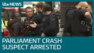 Watch as armed police arrest Parliament terror crash suspect | ITV News
