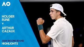 Holger Rune v Arthur Cazaux Highlights | Australian Open 2024 Second Round