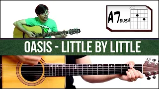 APRENDE ACORDES LITTLE BY LITTLE DE OASIS guitar Tutorial RiTMO OASIS COMO TOCAR GUITARRA