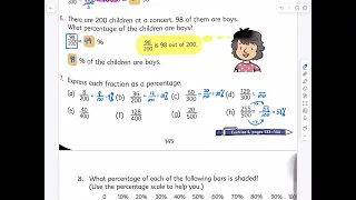12.2 - Singapore Math Gr. 5 - Converting fractions to percentages