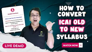 Live Demo: How to Convert from ICAI Old to New Syllabus | CA Foundation Course Conversion Process