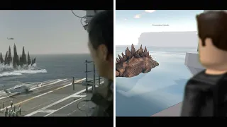 GODZILLA 2014 (Scene Deleted) Filme VS Kaiju Universe - Roblox┃Parody