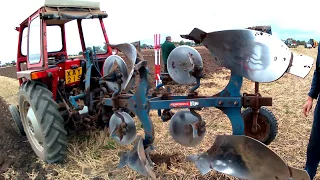 1978 Massey Ferguson 135 Diesel Tractor With Reversible Ransomes Plough