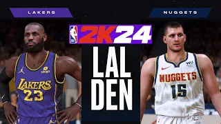 NBA 2K24 | LAKERS at NUGGETS | ULTRA Realistic Graphics Concept Gameplay