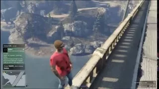 Суицид с моста в GTA V(ультра настройки)#3