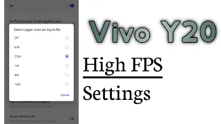 Vivo Y20 How To increase High FPS Settings