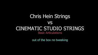 Strings library Comparison Chris Hein vs Cinematic Studio Strings