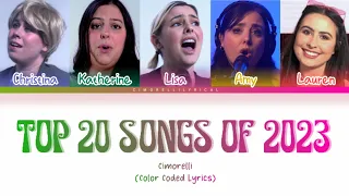 Cimorelli - Top 20 Songs of 2023 [Over 4 chords] (Color Coded Lyrics)