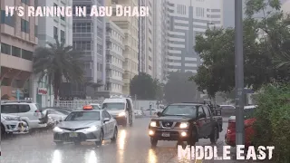 Rainy morning tour in Abu Dhabi, UAE