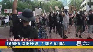 Tampa mayor enacts curfew as protesters gather outside City Hall