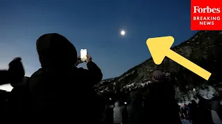 Spectators Witness Total Solar Eclipse From Stowe Mountain Resort In Vermont