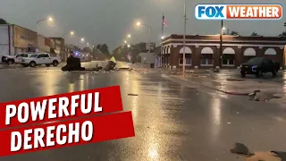 'Significant Damage' Reported As Derecho With 100-mph Winds, Baseball-Sized Hail Rip Across Plains