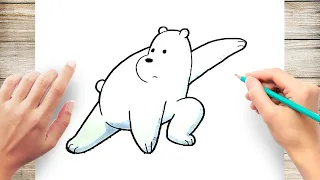 How to Draw Ice Bear From We Bare Bears