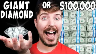 ¿Prefieres tener un diamante gigante o $100.000 dólares?