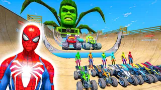 GTA 5 SPIDER-MAN 2, POPPY PLAYTIME, Five Nights at Freddy's Join in Epic New Stunt Racing #46