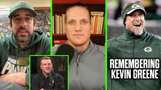 Aaron Rodgers and AJ Hawk Remember Their Late Coach Kevin Greene With Pat McAfee