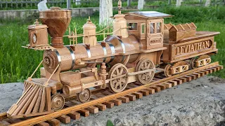 Wooden Train - Locomotive Leviathan (1868) aka Central Pacific #63 - Awesome Woodcraft