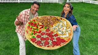 Huge 4 Seasons Pizza Made From Homemade Ingredients! Taste For Everyone
