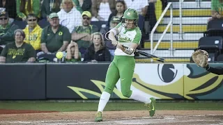 Highlight: No. 1 Oregon's Lauren Burke's 2-run homer paces Ducks' win over Albany in NCAA...