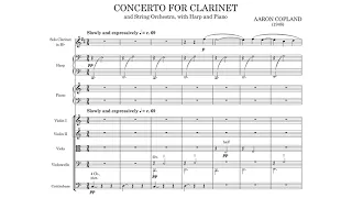 Aaron Copland - Clarinet Concerto (Official Score Video)