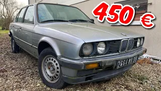 IL ACHÈTE UNE BMW 316i E30 A 450 € ! ( 5 ans a l’abandon)